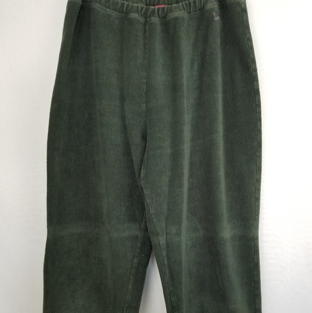Burberry London Hunter Green Corduroy Stretch Cotton Pants Suit Size 10/Large - Picture 10 of 14